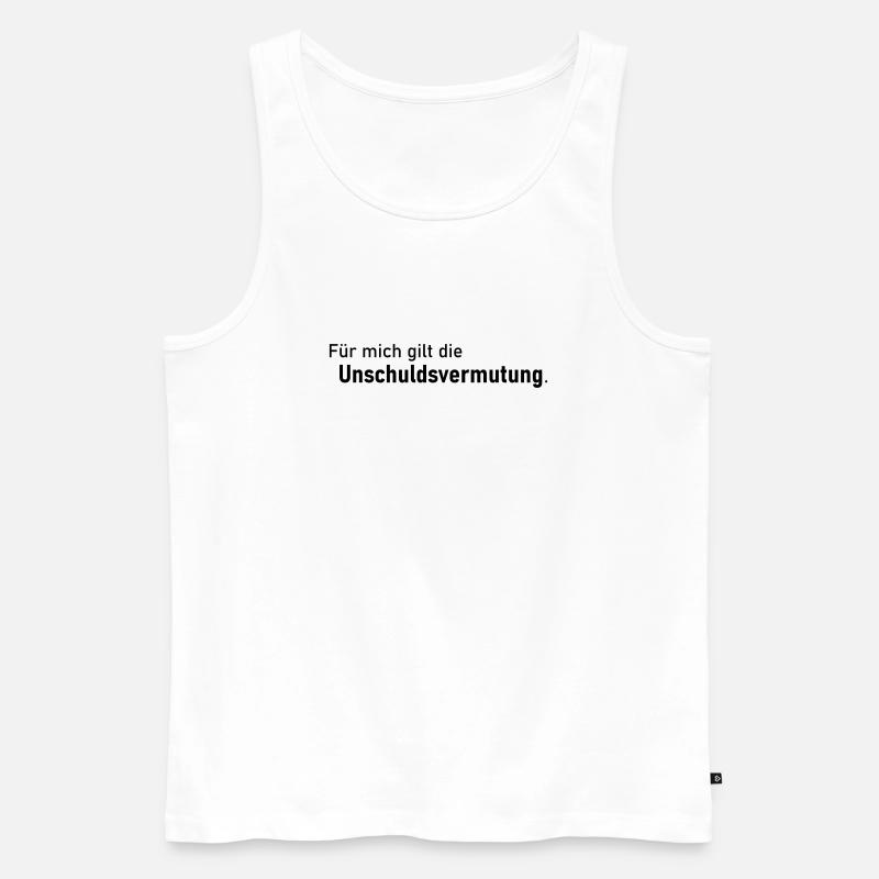 Unschuldsvermutung - Männer Premium Bio Tank Top - Weiß