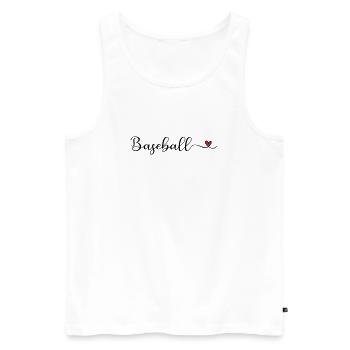 Baseball - Männer Premium Bio Tank Top - Weiß - Vorne - Michal (187cm)