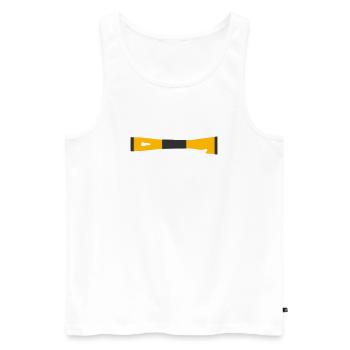 Association des apiculteurs à ciseaux Ruche Outil - Débardeur bio Premium Homme - blanc - Devant - AI Model Male 178 light (178cm)