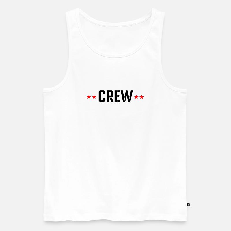 Crew mit Sterne - Männer Premium Bio Tank Top - Weiß