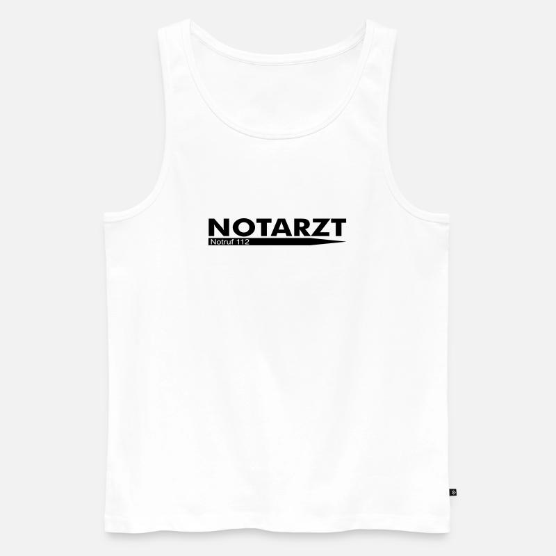 Notarzt Notruf 112 - Männer Premium Bio Tank Top - Weiß