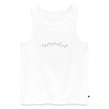 Star Confetti Colorful Party Carnival Birthday - Men's Premium Organic Tank Top - white - Front - AI Model Male 178 light (178cm)