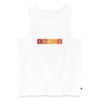 Periodensystem Kreativ - Männer Premium Bio Tank Top - Weiß - Vorne - Michal (187cm)