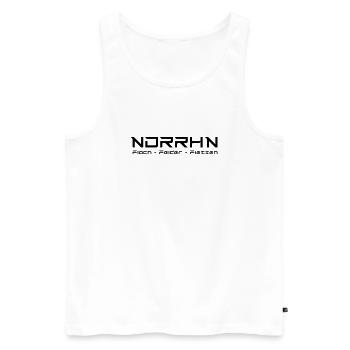 NDRRHN - Männer Premium Bio Tank Top - Weiß - Vorne - AI Model Male 178 light (178cm)
