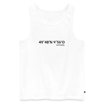 Würzburg Coordonnées Design - Débardeur bio Premium Homme - blanc - Devant - Michal (187cm)