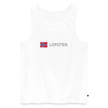 Norway Flag - Lofoten - Norge - Norwegen - Men's Premium Organic Tank Top - white - Front - Michal (187cm)