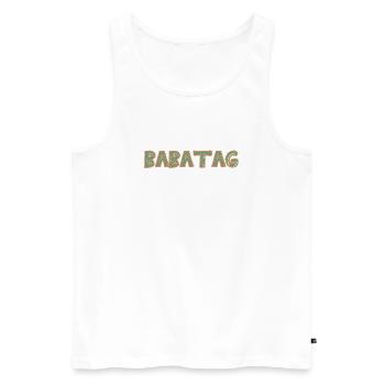 Mount Babatag - Men's Premium Organic Tank Top - white - Front - AI Model Male 178 light (178cm)