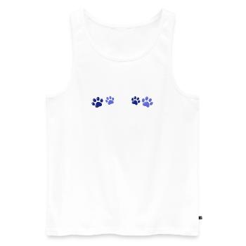 Blaue Tierdrucke - Männer Premium Bio Tank Top - Weiß - Vorne - AI Model Male 178 light (178cm)
