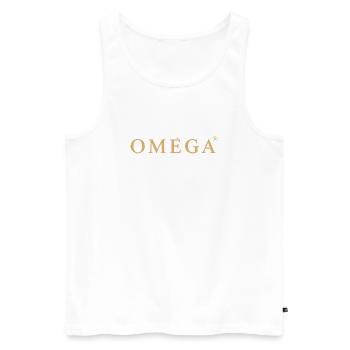 OMEGA - Men's Premium Organic Tank Top - white - Front - AI Model Male 178 light (178cm)