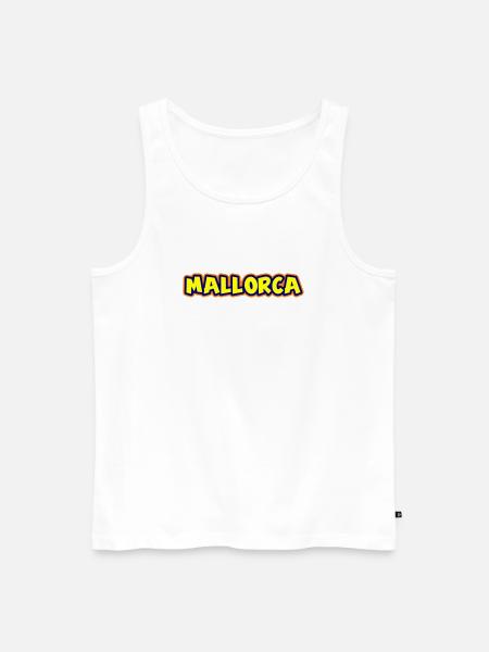 Mallorca Schriftzug - Männer Premium Bio Tank Top - Weiß