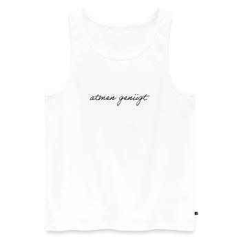 atmen genügt - Männer Premium Bio Tank Top - Weiß - Vorne - Michal (187cm)