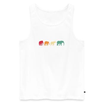Elephant Vintage Gift Africa - Débardeur bio Premium Homme - blanc - Devant - Michal (187cm)