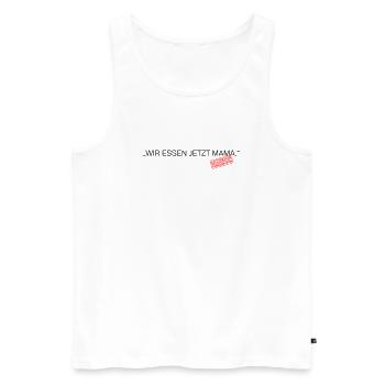 Satzzeichen Retten Leben Spruch - Männer Premium Bio Tank Top - Weiß - Vorne - Michal (187cm)