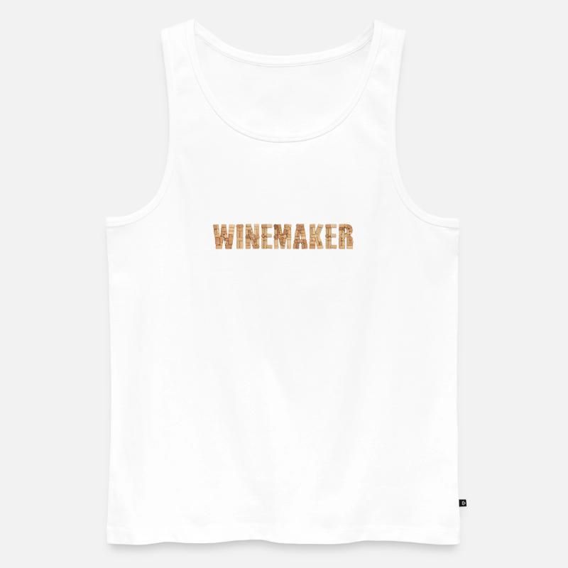 Winemaker - Männer Premium Bio Tank Top - Weiß