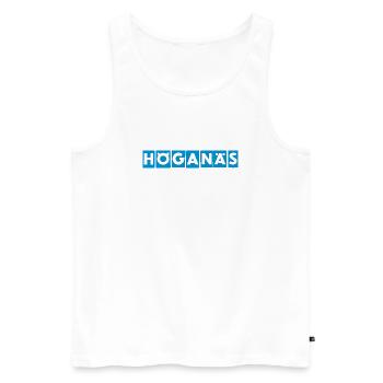 Höganäs Skåne Sky Blue - Männer Premium Bio Tank Top - Weiß - Vorne - AI Model Male 178 light (178cm)