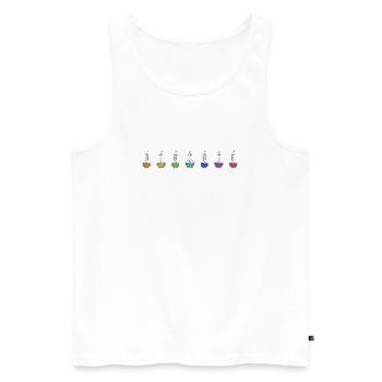 Chemie Experiment im Labor - Männer Premium Bio Tank Top - Weiß - Vorne - AI Model Male 178 light (178cm)