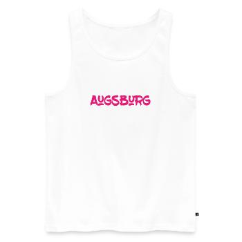 Augsburg - Bayern - Schwaben - Friedberg - Männer Premium Bio Tank Top - Weiß - Vorne - Michal (187cm)