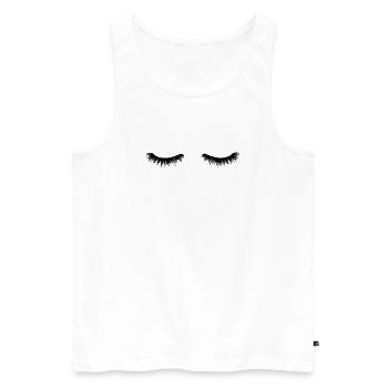 Abstraktes Farbenspiel auf Leinwand - Männer Premium Bio Tank Top - Weiß - Vorne - Michal (187cm)