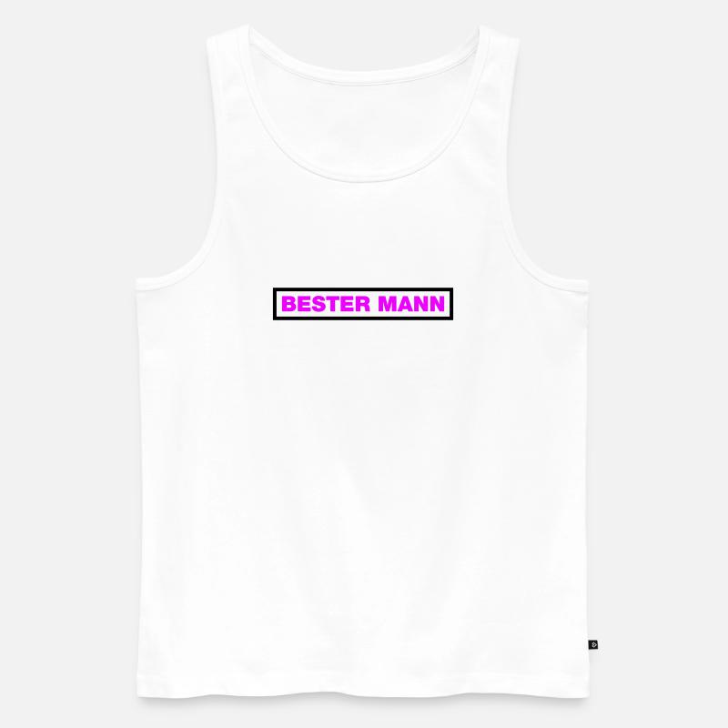 Bester Mann - Männer Premium Bio Tank Top - Weiß