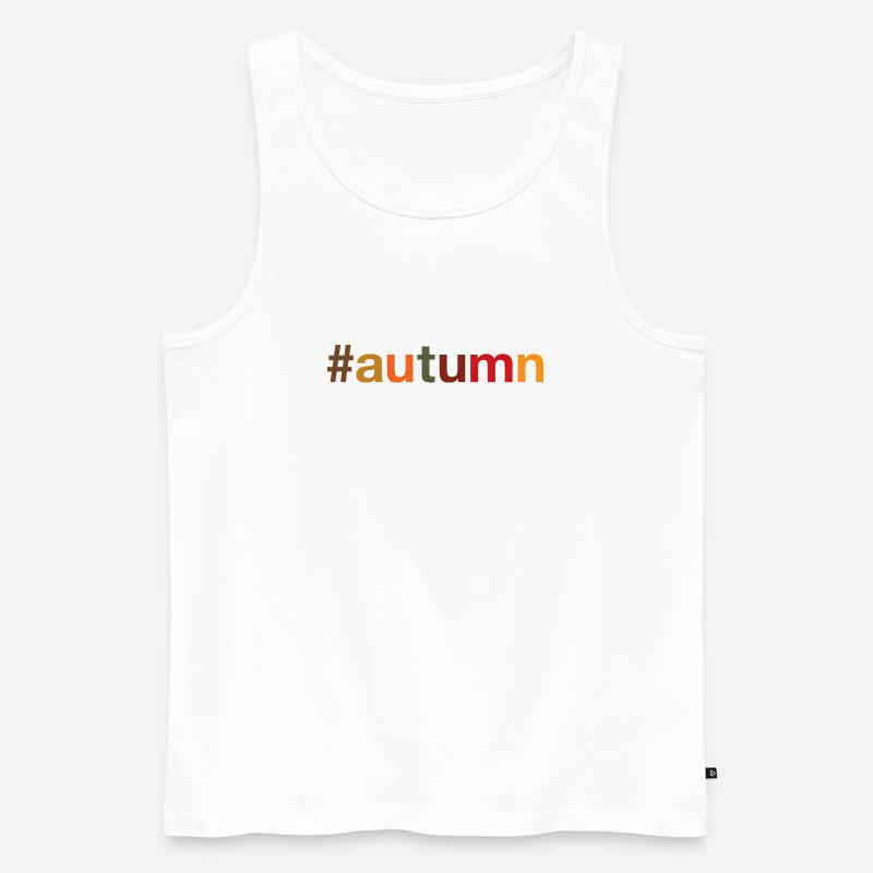 AUTUMN Herbst - Männer Premium Bio Tank Top - Weiß