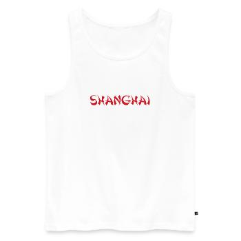 SHANGHAI - Débardeur bio Premium Homme - blanc - Devant - Michal (187cm)