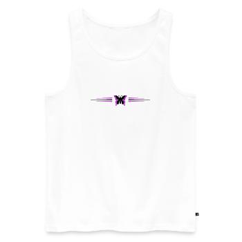 Butterfly Symbol Line - Men's Premium Organic Tank Top - white - Front - AI Model Male 178 light (178cm)