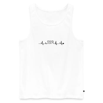 Fire Brigade 112 - Men's Premium Organic Tank Top - white - Front - Michal (187cm)