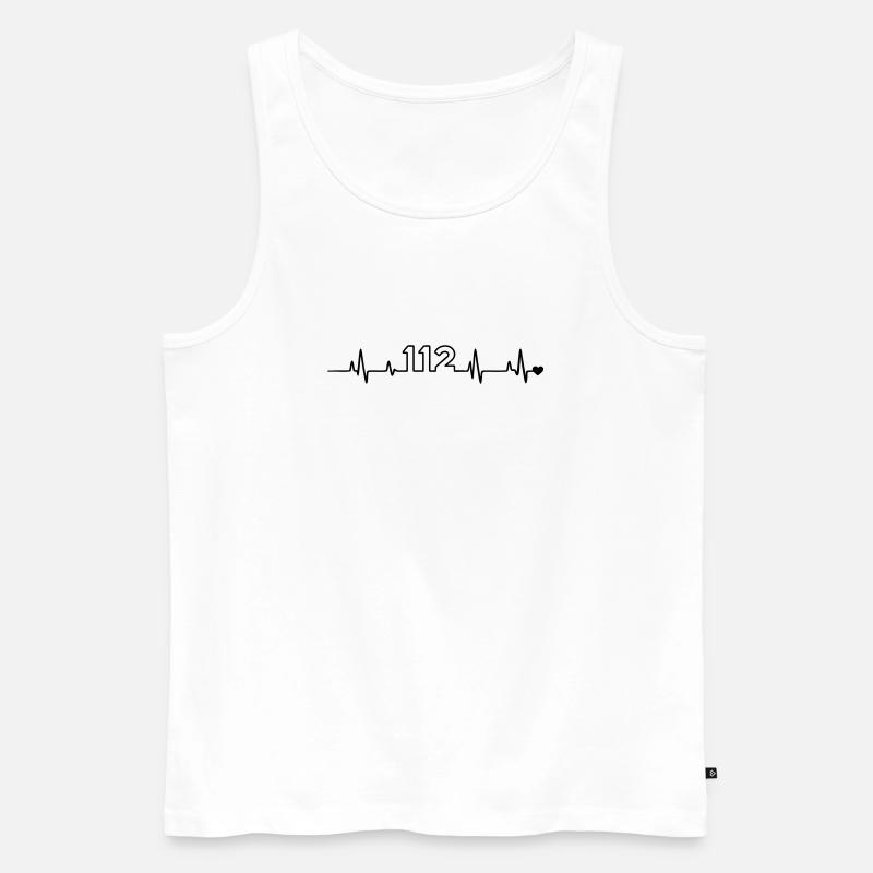 Feuerwehr 112 - Männer Premium Bio Tank Top - Weiß