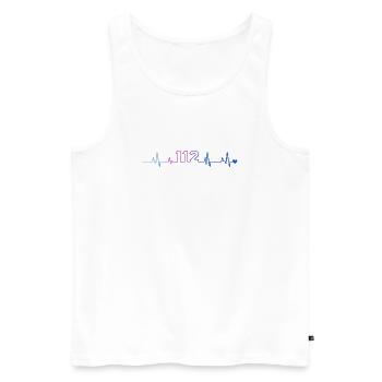 112 - Männer Premium Bio Tank Top - Weiß - Vorne - Michal (187cm)