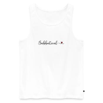 Sabbatical cute Typography with a Heart - Men's Premium Organic Tank Top - white - Front - Michal (187cm)