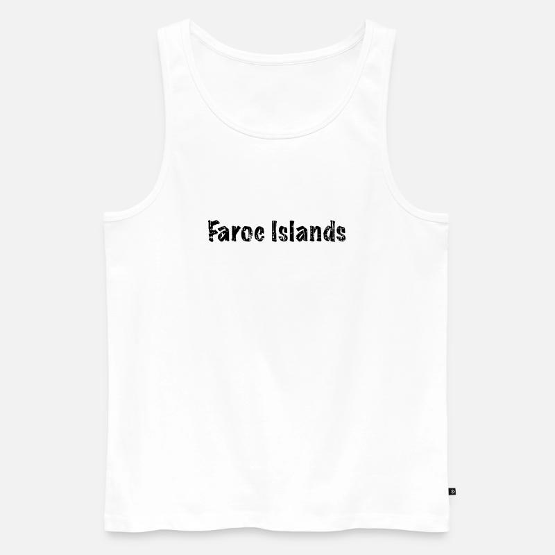 Faroe Islands - Männer Premium Bio Tank Top - Weiß