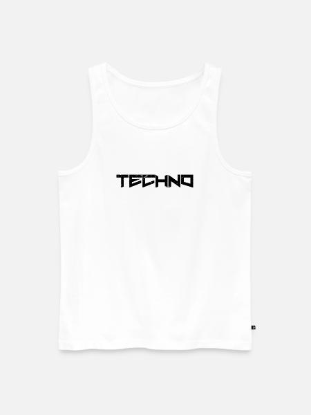 Techno - Men's Premium Organic Tank Top - white