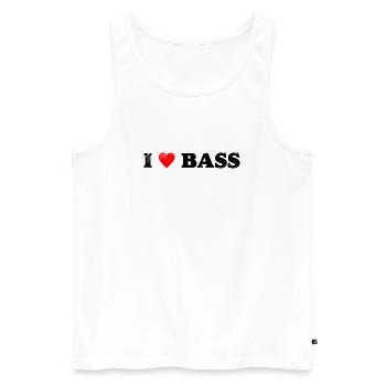 Ich liebe Bass - Männer Premium Bio Tank Top - Weiß - Vorne - Michal (187cm)