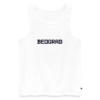 Belgrade Belgrade - Débardeur bio Premium Homme - blanc - Devant - Michal (187cm)