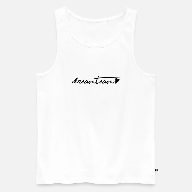 Dreamteam schwarzem Herz - Männer Premium Bio Tank Top - Weiß