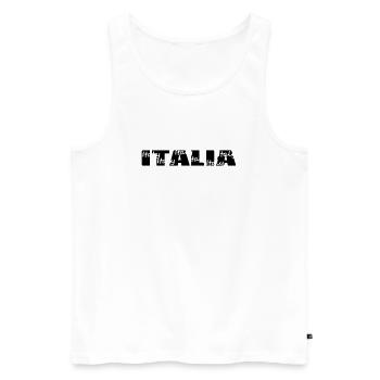 Italia - Men's Premium Organic Tank Top - white - Front - AI Model Male 178 light (178cm)