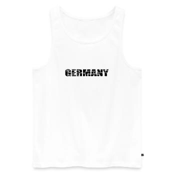 Germany - Men's Premium Organic Tank Top - white - Front - AI Model Male 178 light (178cm)