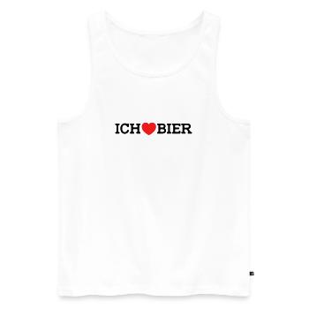 Ich liebe Bier (Farben änderbar) - Männer Premium Bio Tank Top - Weiß - Vorne - AI Model Male 178 light (178cm)