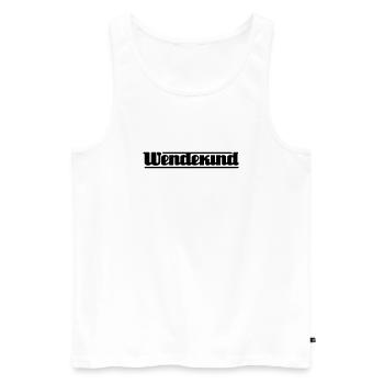 Wendekind Schriftzug (Farbe anpassbar) - Männer Premium Bio Tank Top - Weiß - Vorne - AI Model Male 178 light (178cm)
