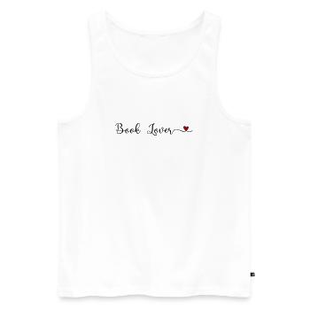 Amateur de livres - Débardeur bio Premium Homme - blanc - Devant - Michal (187cm)