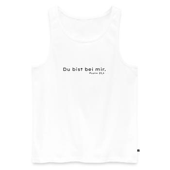 Bei mir Psalm 23,4 – Trostdesign - Männer Premium Bio Tank Top - Weiß - Vorne - Michal (187cm)