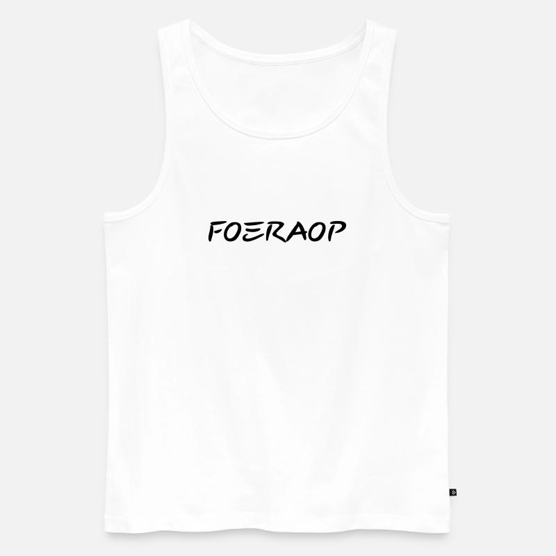 Foeraop - Antwerp dialect - Men's Premium Organic Tank Top - white