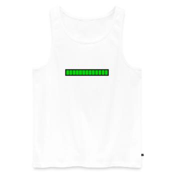 Rectangle loading bar Black Green (100%) - Men's Premium Organic Tank Top - white - Front - AI Model Male 178 light (178cm)