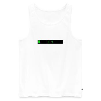 Rectangle loading bar Black Green 1% - Men's Premium Organic Tank Top - white - Front - AI Model Male 178 light (178cm)