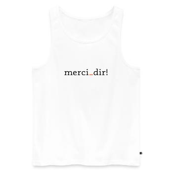 merci dir - 2 couleurs - Débardeur bio Premium Homme - blanc - Devant - AI Model Male 178 light (178cm)