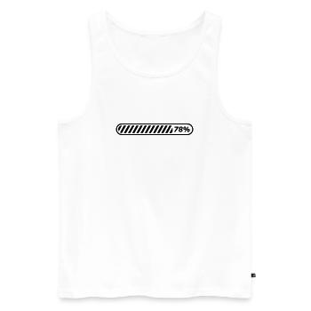 Chargement... 78 % - Débardeur bio Premium Homme - blanc - Devant - AI Model Male 178 light (178cm)