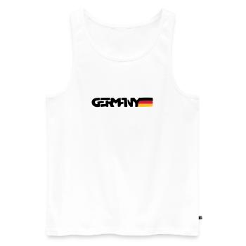Germany - Männer Premium Bio Tank Top - Weiß - Vorne - AI Model Male 178 light (178cm)