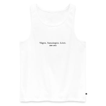 The way. The truth. Life. - Men's Premium Organic Tank Top - white - Front - Michal (187cm)