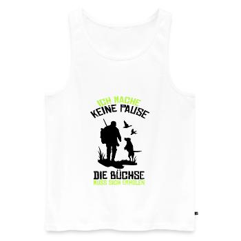 Jagen Hasenjagd Kaninchenjagd Schützenverein - Männer Premium Bio Tank Top - Weiß - Vorne - Michal (187cm)