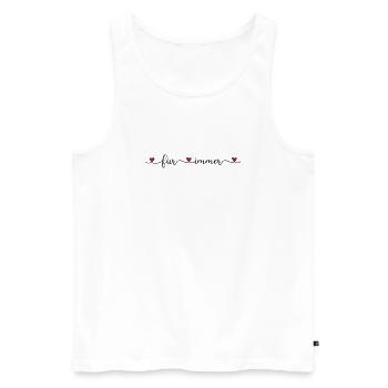 für immer - Männer Premium Bio Tank Top - Weiß - Vorne - AI Model Male 178 light (178cm)